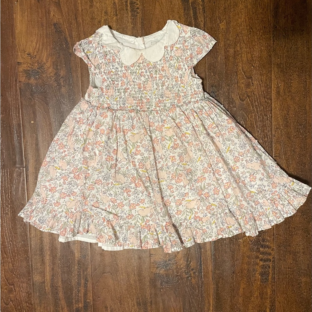 Haute Hippie Floral Kids Dress with White Collar
